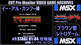 ブラウン管 レトロゲーム アーカイブス 第162回【MSX イーガー皇帝の逆襲  #1/JVC DT-V1710C/字幕表示可/実況無し】CRT Pro Monitor GAME ARCHIVES