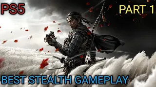 GHOST OF TSUSHIMA - STEALTH , BRUTAL COMBAT  &  FREE ROAM  GAMEPLAY PART 1