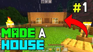 #1 Minecraft Survival - I Made a House in Minecraft | Let's Play | Hindi Gameplay