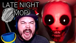 I WAS JUMPSCARED BY A DEMON WHILE CLEANING HIS MESS!! | Late Night Mop (All Endings)