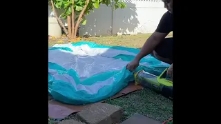 How to inflate a pool using a Blower