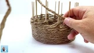 3 Handicraft Ideas from Jute | Weaving Basket