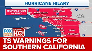 Hurricane Hilary: Tropical Storm Warnings Issued Across Southern CA, Potential For Historic Flooding