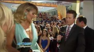 HEIDI KLUM - 39 - DISCUSSES HER STANCE IN A DRESS WITH A LEG SLIT - 2012