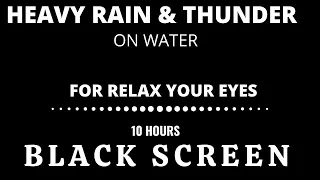 10 hours Heavy Rain Thunder & Rain on Hard Surface for Sleeping | Relaxation - Study | Beat Insomnia