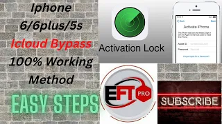 Iphone 6 Plus / 6 / 5S / #Icloud #Bypass 12.5.5/12.5.6 100% Working Method With EFT PRO & MAC