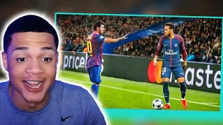 American NBA Fan Reacts To Neymar Jr Epic Moments That Destroyed Famous Players!!