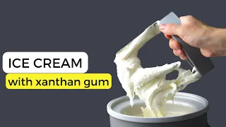 ICE CREAM | WITH XANTHAN GUM - No eggs, perfect texture! Just milk, cream, sugar, and xanthan gum