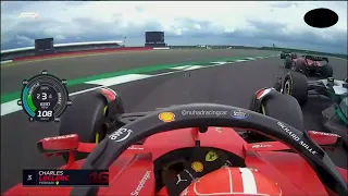 Charles Leclerc 1st Lap Start At The 2022 Silverstone Gp