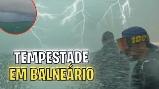 Tempestade Balneário Camboriú | Perrengue com Jet Ski na tempestade e mar bravo| deu medo