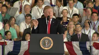 President Trump speaks at commissioning of USS Gerald R. Ford