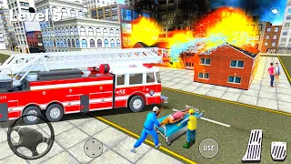 Real Fire Truck Driving Simulator Fire Fighting - Tampa Fire Department Truck - Android Gameplay #3