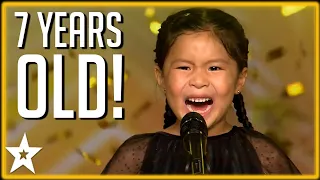 ADORABLE 7 Year Old Violinist Wins the GOLDEN BUZZER! | Kids Got Talent