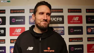 INTERVIEW | Jon Shaw reacts to 1-0 loss at home to Scarborough Athletic