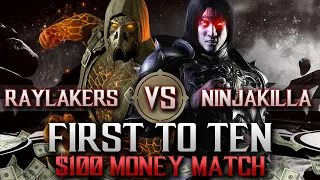 Ninjakilla vs Raylakers $100 FT10 MONEY MATCH (INSANE) - MKX