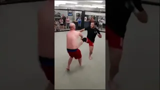 Street fighter tries to bully guys at MMA gym. Gets owned