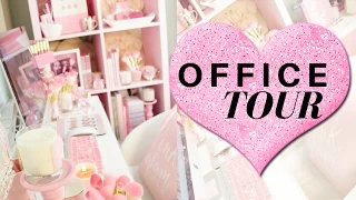 Office Tour 2016- Desk Organization, Stationary and decor- SLMissGlam♥♥