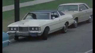 '74 Ford LTD chased by Kawasaki 250