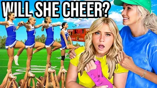 *OH NO! WILL SHE CHEER AT HER HIGHSCHOOL FOOTBALL GAME?? 🏈😳💙