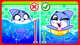 Safety Rules for Kids in the Pool 💦 Waterpark for Kids 💦Safety Cartoons for Toddlers