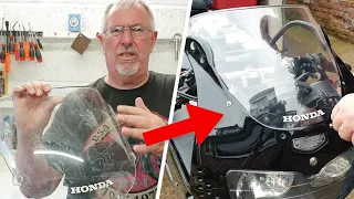 Repair Scratched Motorcycle Windshield | How To Remove Scratches On A Bike Screen | Fireblade | 004