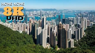 Hong Kong 8K Ultra HDR 60 FPS Timelapse Aerial Drone Footage