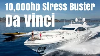 Mangusta 165 Charter Yacht "Da Vinci". The 10,000hp Stress-Buster!