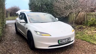 Tesla model 3 Highland light show.
