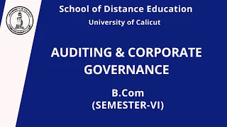 AUDITING & CORPORATE GOVERNANCE