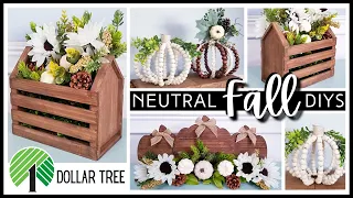 *NEW* DOLLAR TREE DIY | Neutral FALL Crafts | Transform Dollar Store Items into HIGH-END Home Decor!