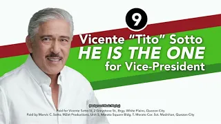 SOTTO, VICENTE TITO (NPC) Paid TV Ad May 5 to 7, 2022 30s