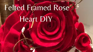 Felted Rose Heart DIY