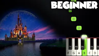 Disney Intro Theme | BEGINNER PIANO TUTORIAL + SHEET MUSIC by Betacustic