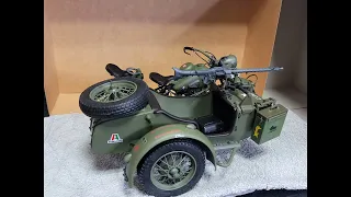 ITALERI 1:9 German Milit. Motorcycle with Sidecar 독일 군용 오토바이 (사이드카 장착용)