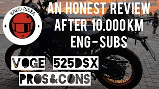 Voge 525dsx 10.000km in-depth Review !!! Pros - Cons & Damages !!! (ENG - Subtitles)