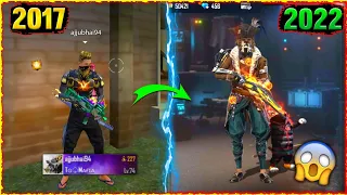 FREE FIRE PLAYERS 2017 VS 2022⚡⚡ - Garena Free fire [Part 121]