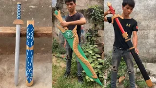 Wooden Swords Making 2024 - Wooden Arts And Handicraft Is Amazing - Extreme Woodworking Skills #017