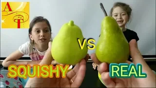 СКВИШИ Челлендж Сквиши против Настоящей еды SQUISHY FOOD vs REAL FOOD CHALLENGE Эндрю Тайм