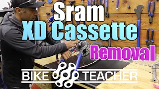 How to remove a Sram XD 11 Speed Cassette from a XD Driver, Tool FR-5.