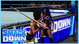 WWE 2K20|SMACKDOWN BAYLEY ATTACKS SASHA BANKS