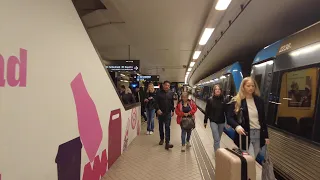 Stockholm | Walking around T-Centralen & Metro ride with Olov (#605)