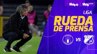 Rueda de prensa de Millonarios tras su partido con Pasto