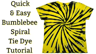 Tie-Dye Designs: Quick & Easy Thickened Black Dye & Yellow Spiral