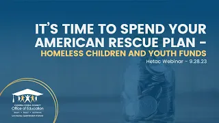 American Rescue Plan Homeless Funds Webinar - HETAC 9.28.23