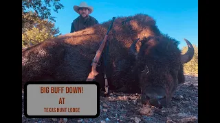 Big Buff DOWN!!! - Buffalo Hunt at Texas Hunt Lodge