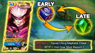 XAVIER NEW BUILD SUPER OVERPOWER IN EARLY AND LATE GAME!! AUTO WIN 😱 | XAVIER TIPS & GUIDE | MLBB