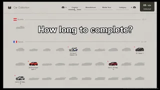 Gran Turismo 7 - How long to collect all cars