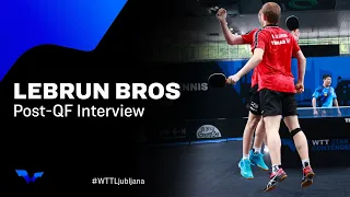 Lebrun/Lebrun Post Quarterfinal Interview | #WTTLjubljana