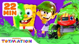 TOP Slime Moments w/ Blaze, SpongeBob, and TMNT Toys! | 22 Minute Compilation | Toymation