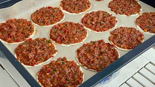 ÇOCUKLAR NE ZAMAN LAHMACUN İSTESE BU TARİFİ YAPIYORUM💯ÇITIR ÇITIR FINDIK LAHMACUN TARİFİ